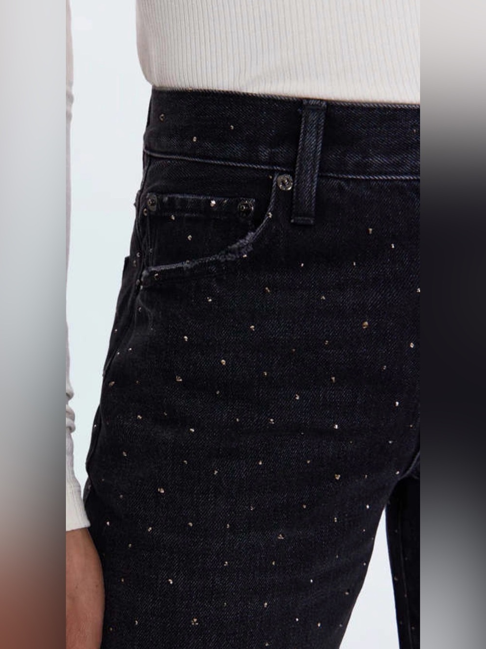 NWOT PISTOLA LEXI MID RISE BOWED JEAN - SILVER SCREEN - Picture 4 of 11